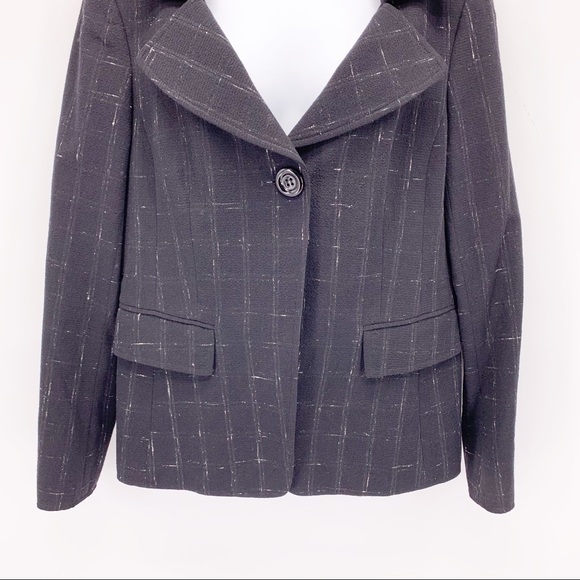 Lafayette 148 NY 1 Button Black Virgin Wool Jacket - Picture 6 of 7